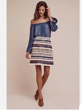 NWT - Anthropologie - Moulinette Soeurs - Erine Beaded Mini Skirt